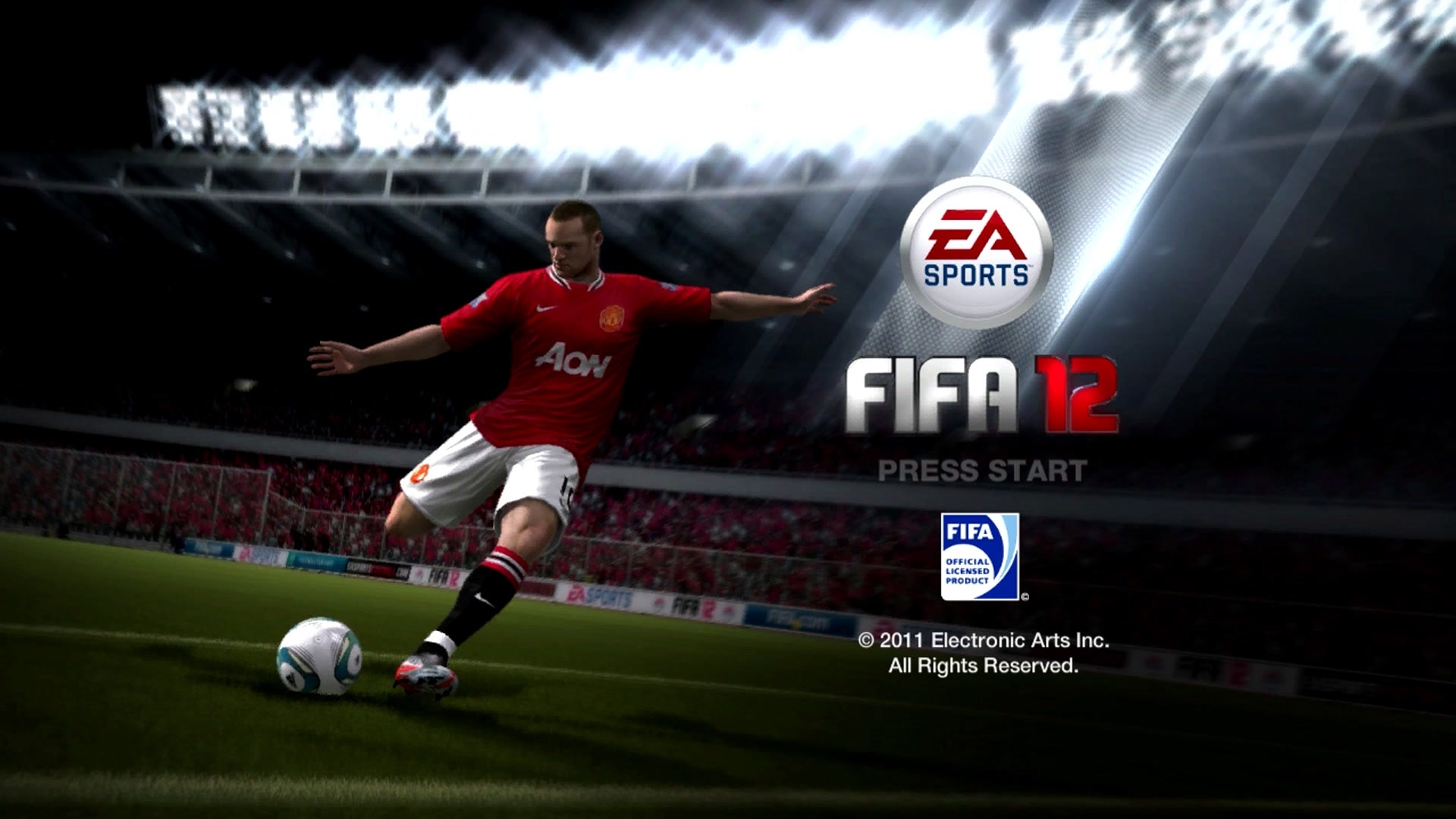 FIFA Soccer 12 title screen for Xbox 360